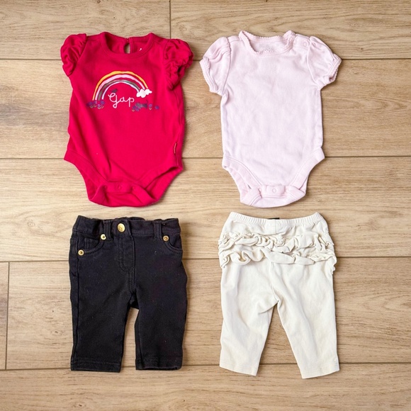 BABY GIRL PRETTY IN PINK FALL WARDROBE BUNDLE SIZES 0-6 MONTHS - Picture 5 of 7